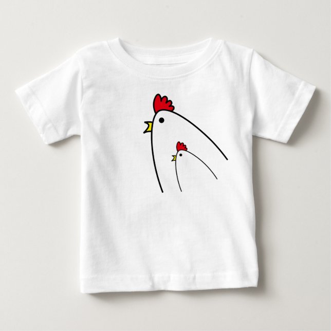 Hühner Baby T-shirt (Vorderseite)