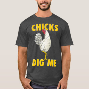 Hühner-Bauer Funny Chicks Dickicht Bauernhof T-Shirt