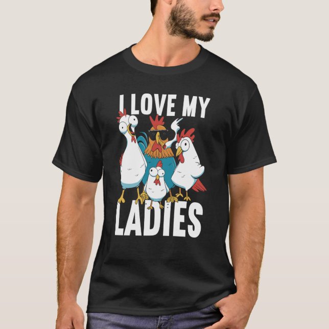 Hühner-Bauer Hühnerweissbetrieb Tiergeflügel T-Shirt (Vorderseite)