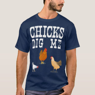 Hühner-Bauer Shirt Funny Chicks Dickicht Bauernhau