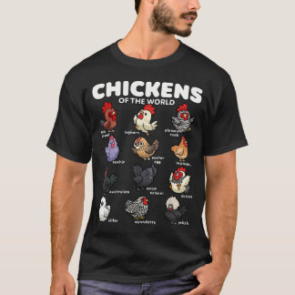 Hühner der Welt Lustige Cartoon-Hühner T-Shirt