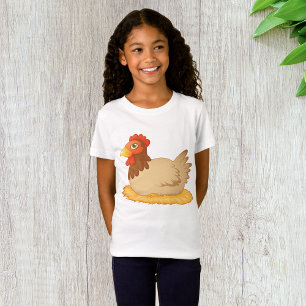 Hühner, die auf Niedlichen Nestbaum sitzen T-Shirt