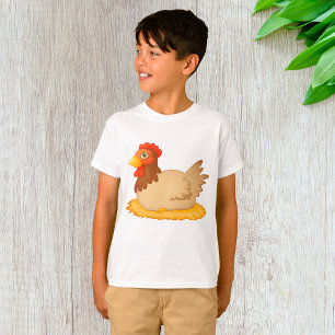 Hühner, die auf Niedlichen Nestbaum sitzen T-Shirt