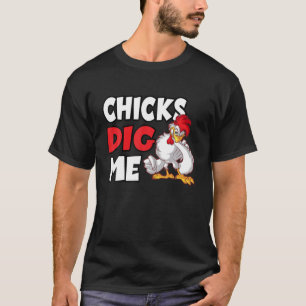 Hühner, die mich wegen eines Hühnerfleisch-Bauer T-Shirt