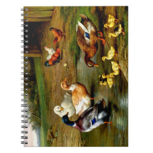 Hühner, Enten und Entenlings im Bauernhof-Notebook Notizblock