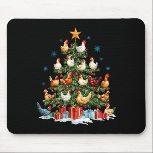 Hühner festivals Fowl Weihnachtsbaum Orna Mousepad