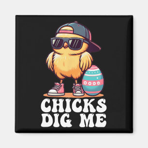 Hühner finden mich lustig Ostern Kleinkind Jungen Magnet