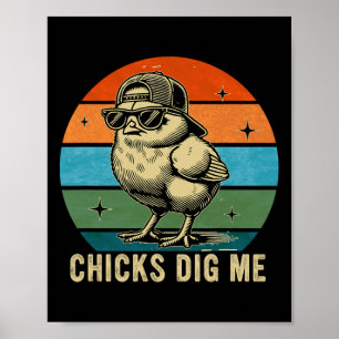 Hühner finden mich Ostern Kleinkind Jungen Männer  Poster