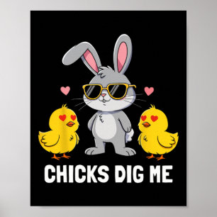 Hühner finden mich Ostern Kleinkinder Jungen Männe Poster