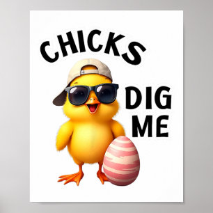 Hühner finden mich Ostern Poster