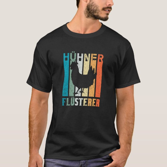 Hühner Flüster Hahn Farm Bauer T-Shirt (Vorderseite)