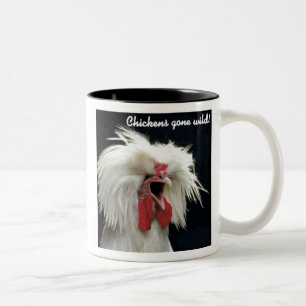 Hühner gegangenes wildes #2 zweifarbige tasse