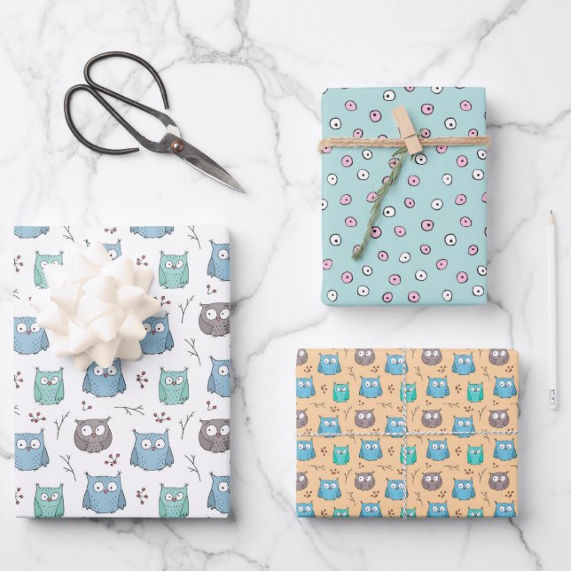 Hühner Geschenkpapier Set (Vorderseite)