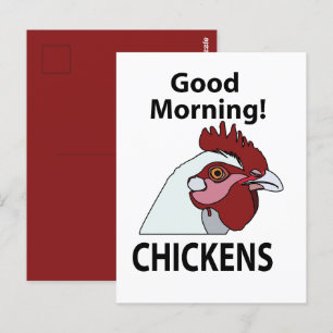 Hühner Guten Morgen Lustiges Huhn  Postkarte