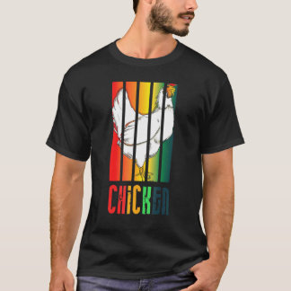 Hühner Hähne Farm Regenbogen Hühnerfarm T-Shirt