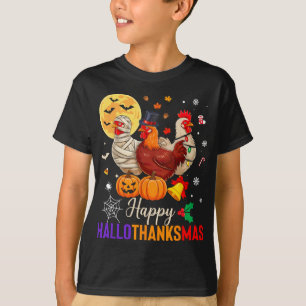 Hühner Halloween Erntedankfest Weihnachten Frohes T-Shirt