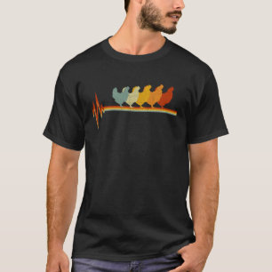 Hühner Herzschlag Jungen Mädchen Frauen Huhn Retro T-Shirt
