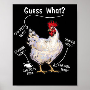 Hühner-Hintern raten, was Hühnchen-Ding raten, wer Poster