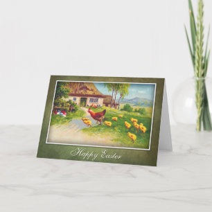 Hühner, Hühner und Ostereier Feiertagskarte
