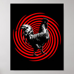 Hühner hypnotische Trance Lustige Hypnose Grafik D Poster