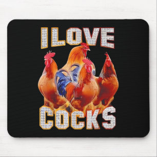 Hühner I Liebe S Mousepad