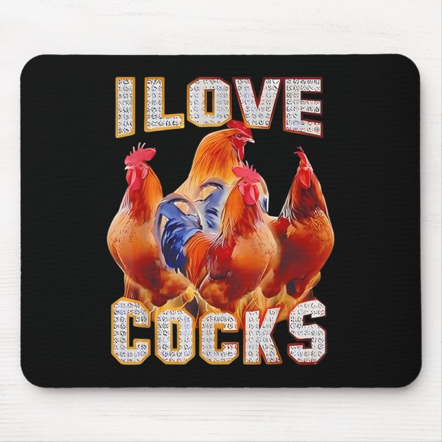 Hühner I Liebe S Mousepad (Vorne)