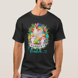 Hühner im Korb der Ostereier, Niedlicher Bauer Hap T-Shirt