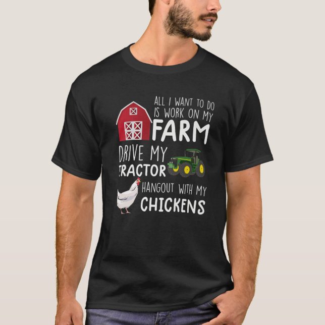 Hühner in der Landwirtschaft T-Shirt (Vorderseite)