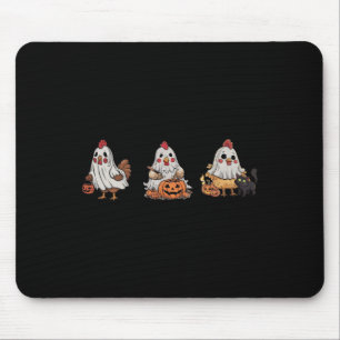 Hühner in Ghost Kostüm Pumpkin Black Cat Hallow Mousepad