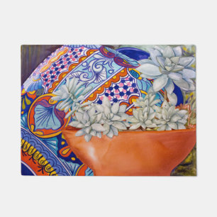 Hühner in Talavera Floor Mat Fußmatte