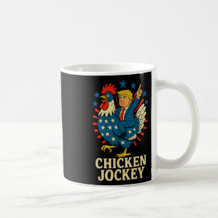 Hühner-Jockey-Trump lustiger Meme  Kaffeetasse