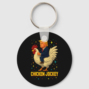 Hühner-Jockey-Trump-lustiges-Meme 2  Schlüsselanhänger