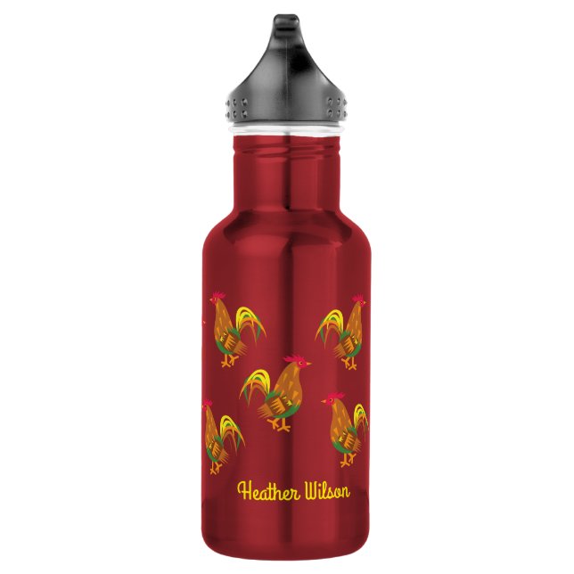 Hühner Kid Water Flasche mit Namen Edelstahlflasche (Rechts)