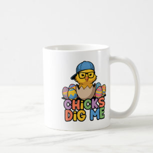Hühner küssen mich Frohe Ostern Lustig Kaffeetasse