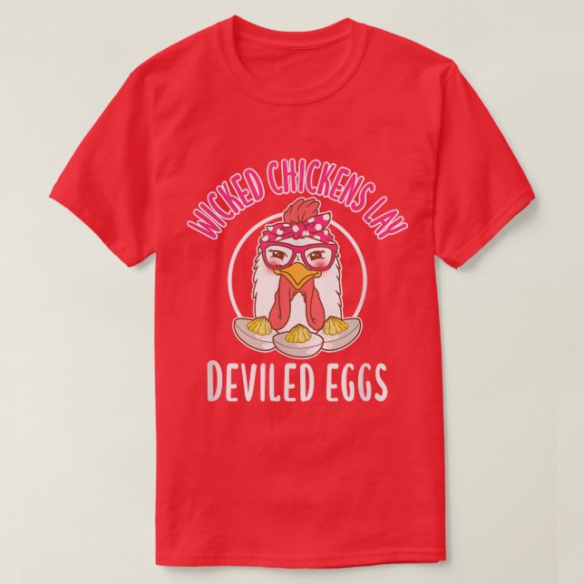Hühner-Lay-devikierte Eier Kostüm Halloween T-Shirt (Design vorne)