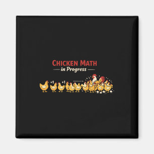 Hühner-Mathematik Zu viele Hühner Hühnerhof Geflüg Magnet