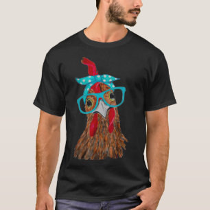 Hühner mit Bandanavorband und Brille niedlich (2 T-Shirt