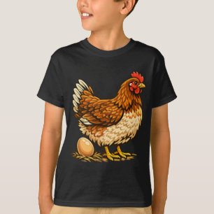 Hühner Mit Ei Design Hühnerhalter Henne Bauernhof  T-Shirt