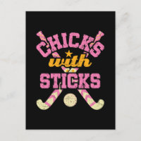 Hühner mit Stöcken Field Hockey Women