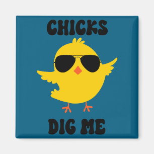 Hühner mögen meine coolen Oster-Vogel-Sonnenbrille Magnet