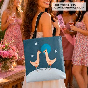 Hühner Nacht Party Lustiges Huhn Mond Tasche