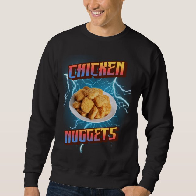 Hühner Nuggets Funny Heavy Metal, Rap Bootleg Sty Sweatshirt (Vorderseite)