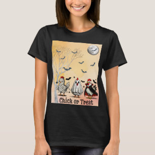 Hühner oder Leckereien zu Halloween-Kostümen T-Shirt