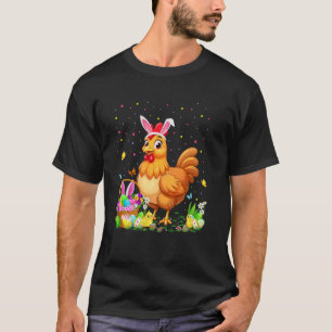 Hühner-Oster-Eier-Suche-Hasen-Ohr-Huhn-Frohe Oster T-Shirt