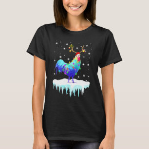 Hühner-Rentier-Weihnachtslicht-Schneeflocken-Kostü T-Shirt