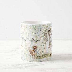Hühner Romantisches Haus Fenster Blumen Kaffeetasse