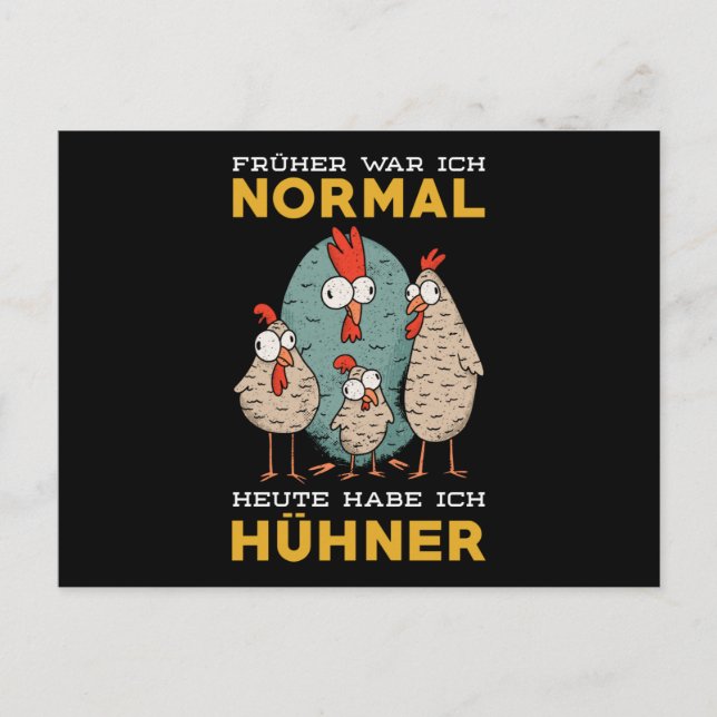 Hühner Say Funny Postkarte (Vorderseite)