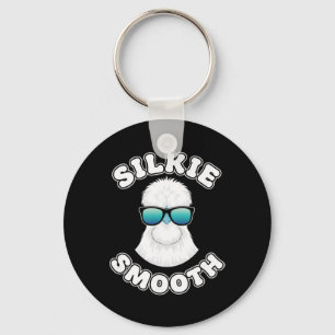 Hühner Silkie glatt, cool Silkie mit Shades Schlüsselanhänger