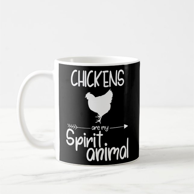 Hühner sind mein Geiststier für Männer Frauen Kaffeetasse (Links)