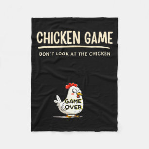 Hühner Spiel Nicht Auf Das Huhn Schauen Lustig Chi Fleecedecke